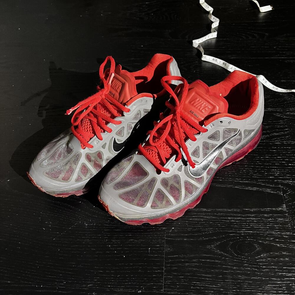 Nike AirMax Shoes Red Grey Size 10